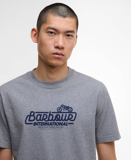 T-shirt con stampa Pillion Anthracite Marl