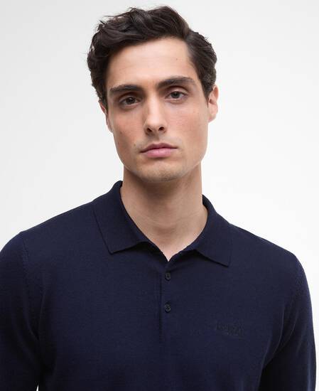 Polo Merlin in lana merino Navy