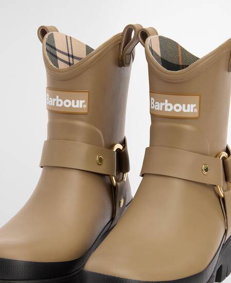 Elley Harness Wellington Boots Military Brown
