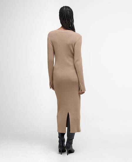 Abito midi in maglia Anastasia Pale Camel