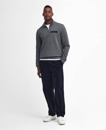 Cotes Half-Zip Sweatshirt Mid Grey Marl
