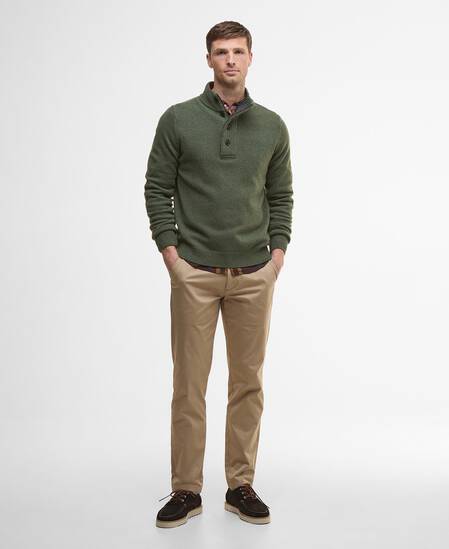 Essential Elbow Patch Jumper Olive