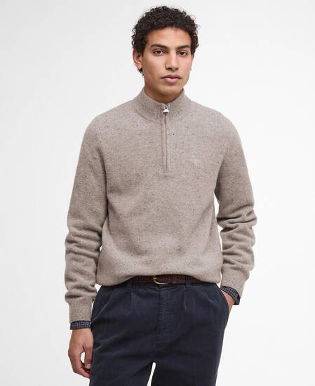 Tainsbury Half-Zip Jumper Stone