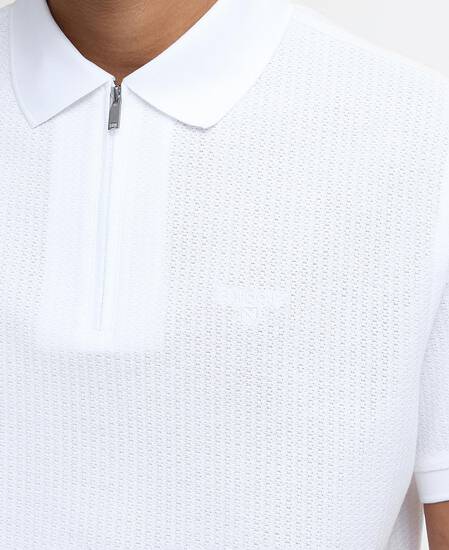 Backfield Tailored Short-Sleeved Polo Shirt White