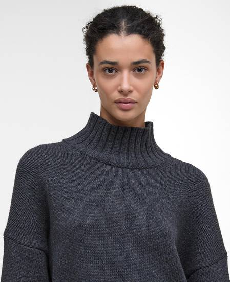 Serena High-Neck Jumper Charcoal