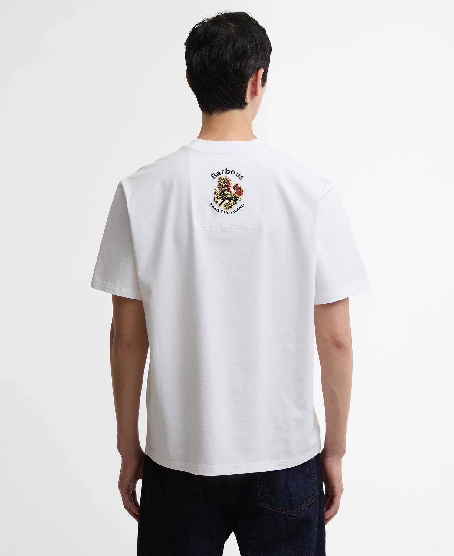 T-shirt con stampa Barbour x Feng Chen Wang White image number 5