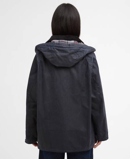 Barbour x Levi's Oversized Bedale Waxed Jacket Royal Navy