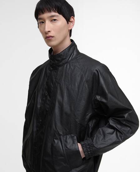 Blouson Transport Waxed Jacket Black