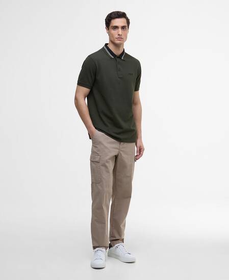Bruce Tipped Polo Shirt Sage Bruce Tipped Polo Shirt Sage