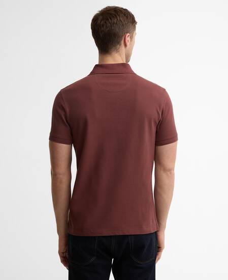 Tartan Pique Polo Shirt Burnt Pepper
