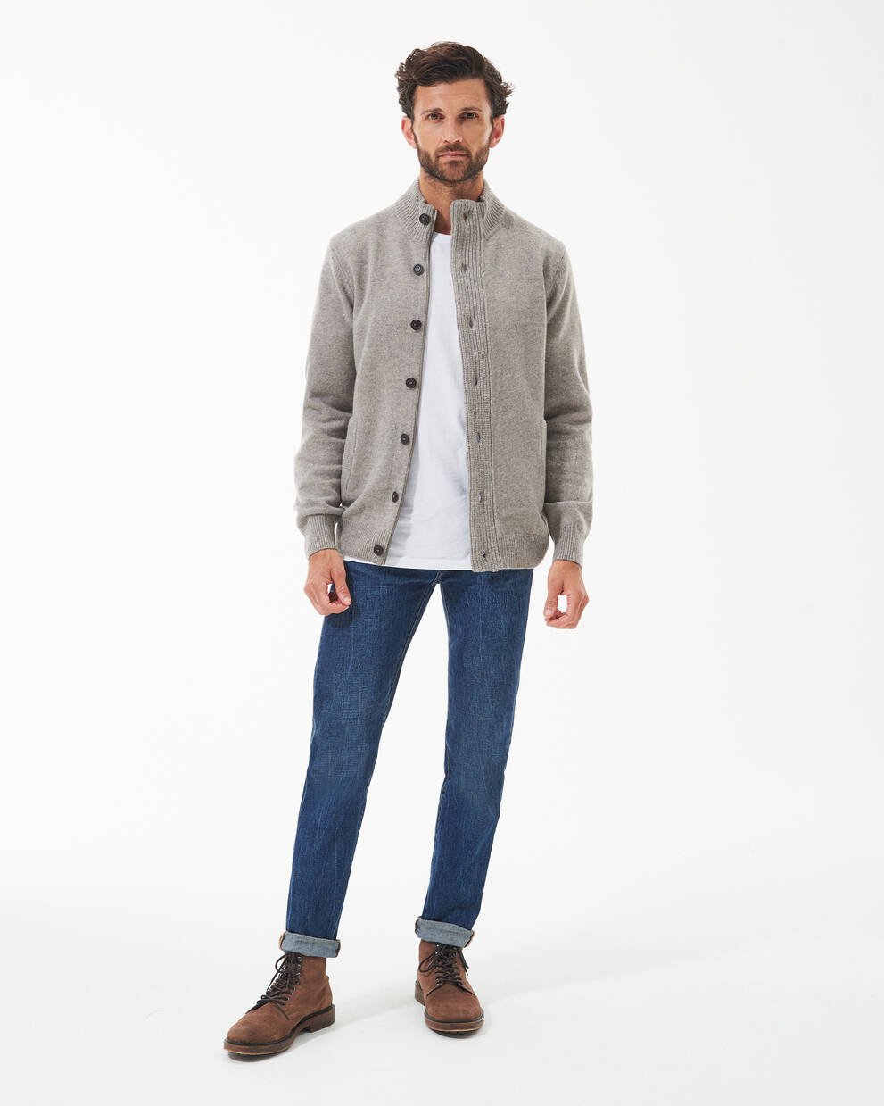 Essential Elbow-Patch Cardigan