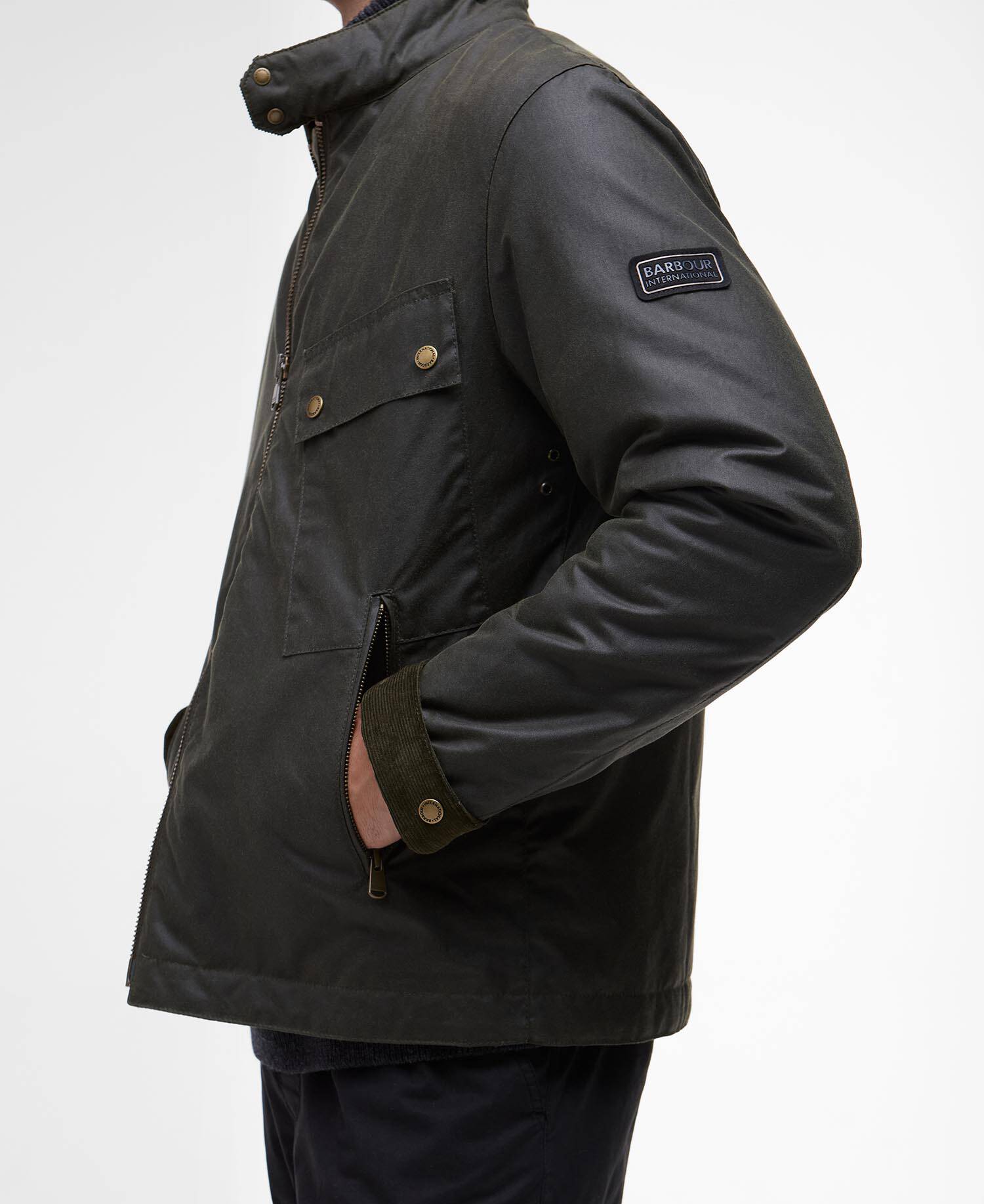 Chard Wax Jacket Archive Olive image number 3