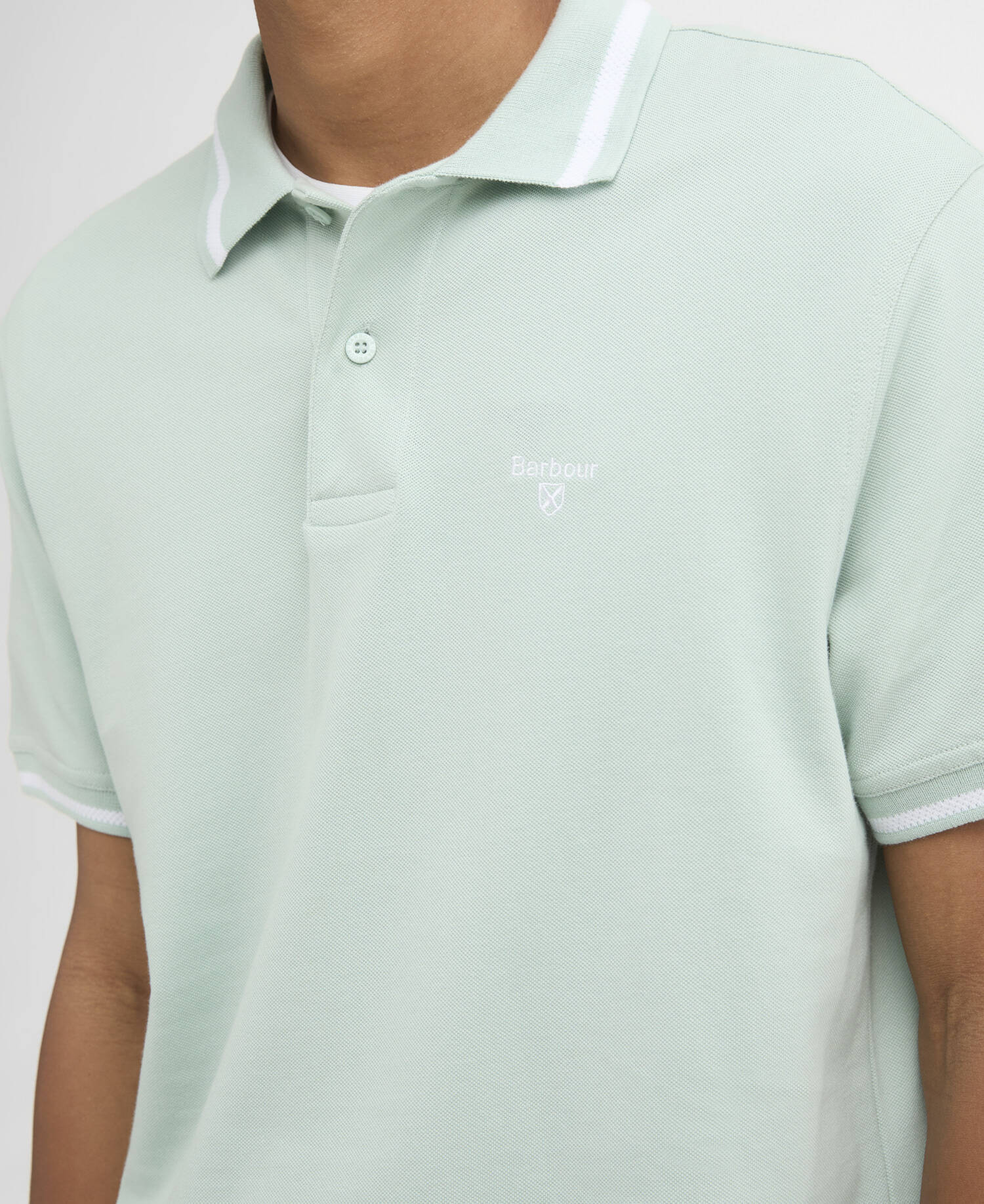 Ferrybridge Lightweight Polo Shirt Mint Blue image number 3