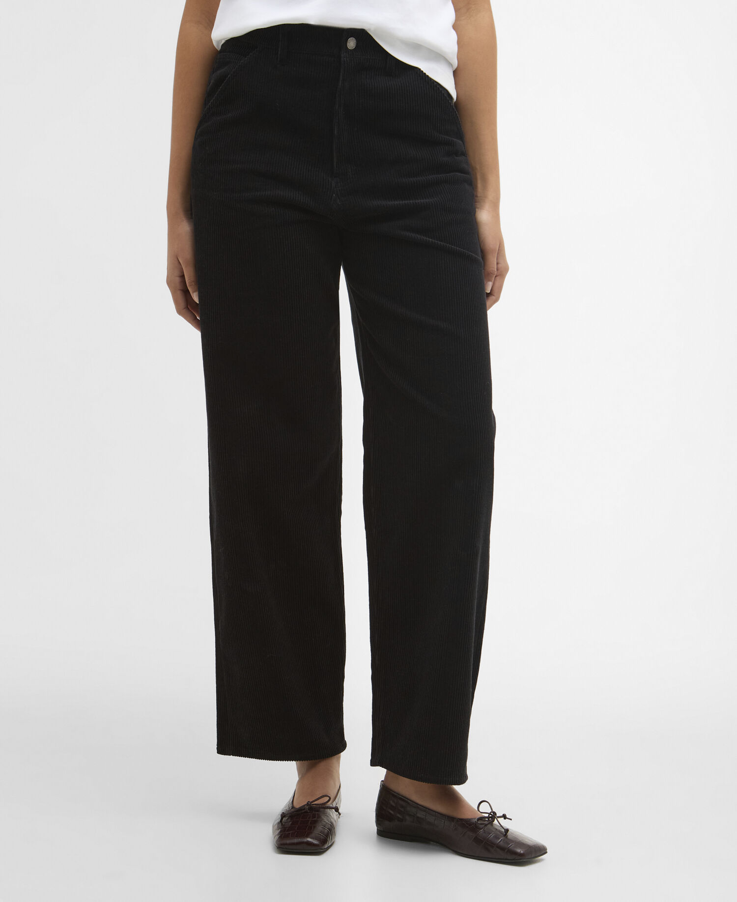 Barbour x ARKET Amber Loose Cord Trousers Black