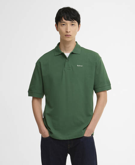 Hexham Oversized Polo Shirt Racing Green