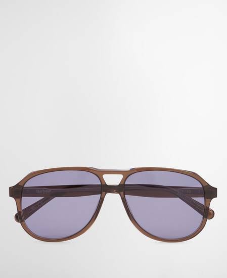 Dan Aviator Sunglasses Peppercorn Brow