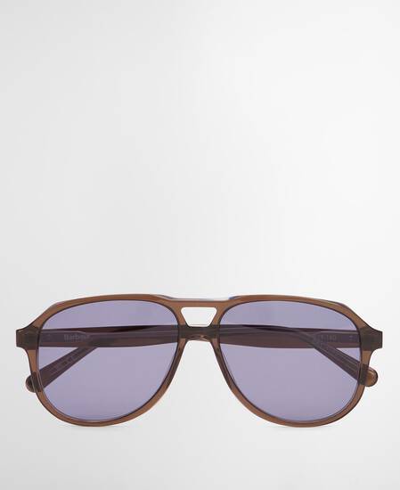 Dan Aviator Sunglasses Peppercorn Brow