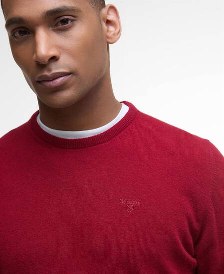 Essential Crew Neck Jumper Biking Red