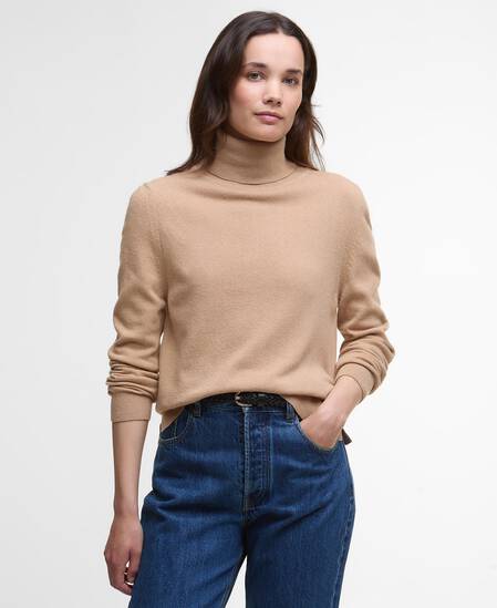Pendle Roll-Neck Jumper Pale Camel/Hessian