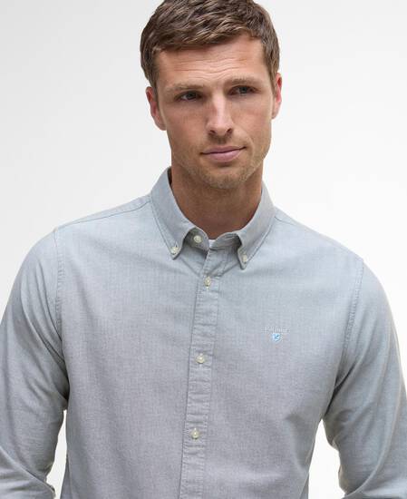 Oxford Tailored Long-Sleeved Shirt Thyme