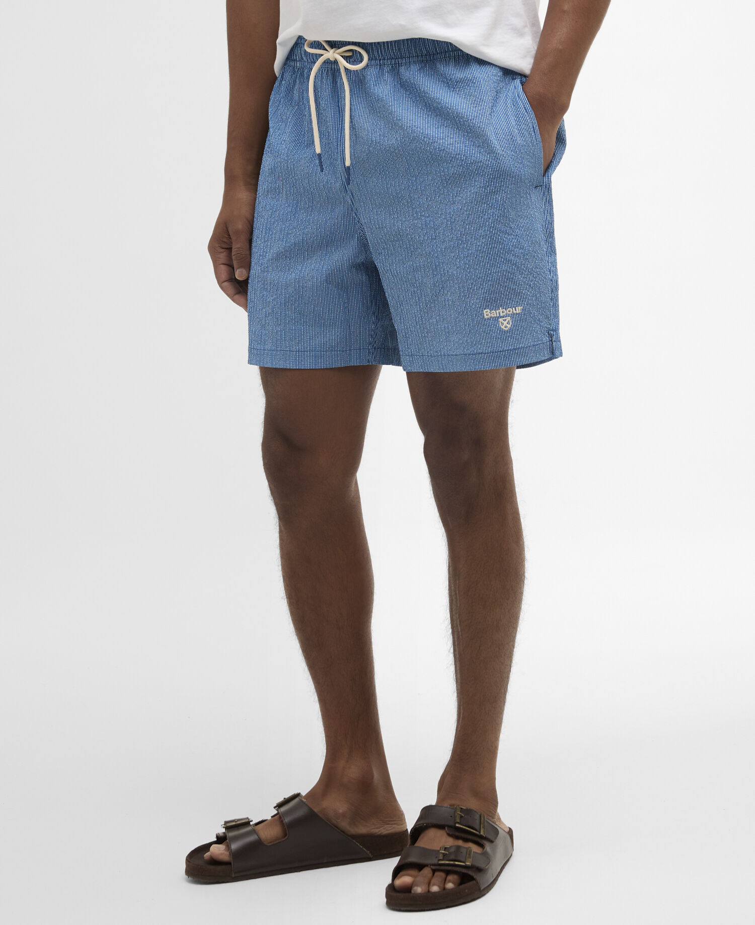 Somerset Pinstripe Swim Shorts Sailboat Blue