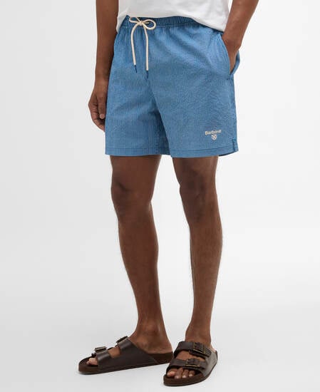 Somerset Pinstripe Swim Shorts Sailboat Blue