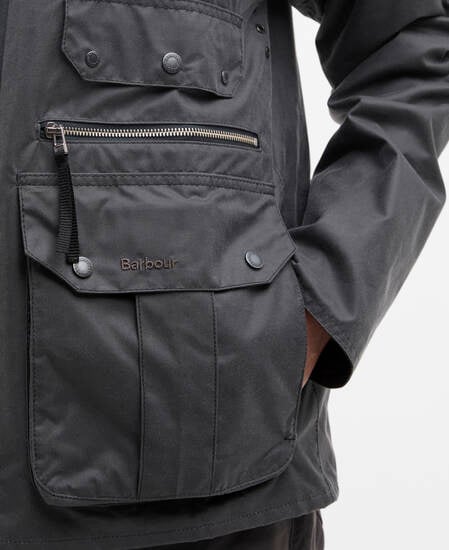 Re-Engineered Blackett Spey Waxed Jacket Asphalt