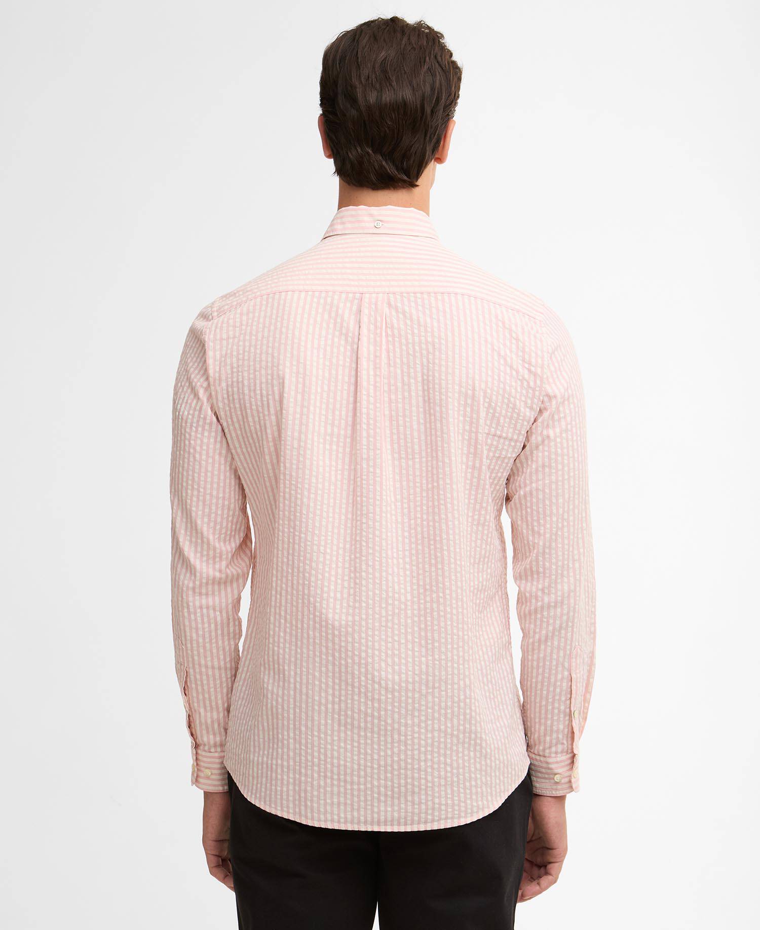 Cresswell Seersucker Tailored Long-Sleeved Shirt Mineral Pink image number 2