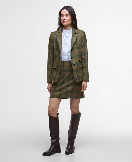 Blazer in lana Carlby leggermente aderente Arabesque/Brown