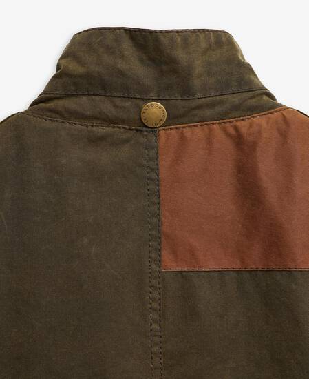 Barbour Re-Loved Lutz Waxed Jacket - Size L Olive