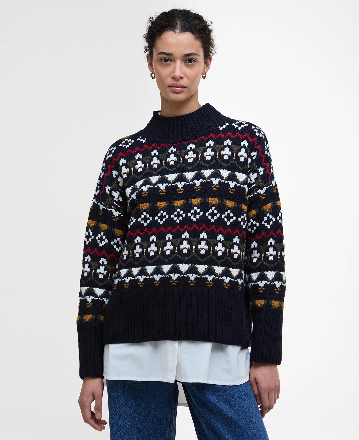 Maglione a collo alto Larisa Fair Isle image number 0