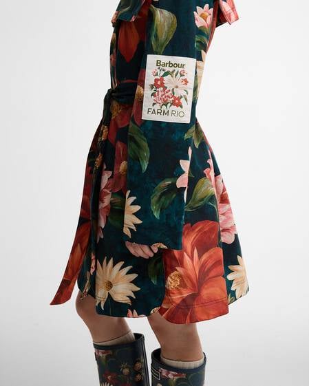 Giacca casual Gardenia Barbour x FARM Rio Navy Wild Flower/Navy Flower