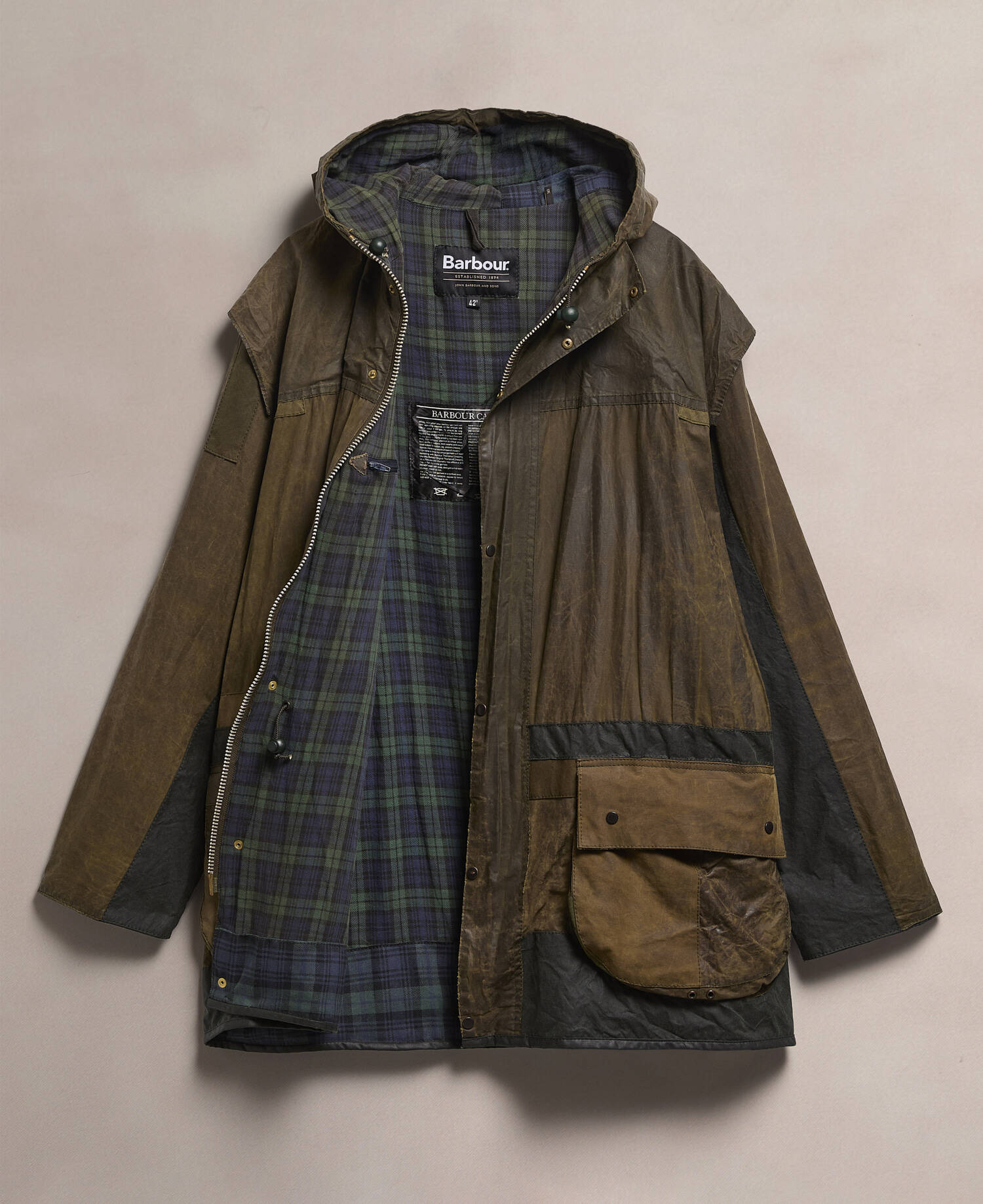 Barbour Re-Loved Men's Durham Waxed Jacket image number 1