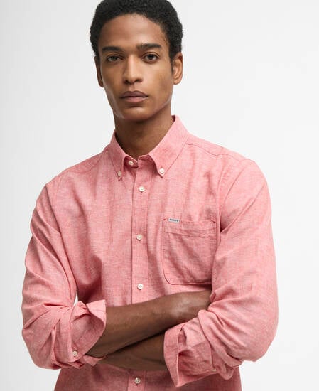 Nelson Tailored Long-Sleeved Shirt Red