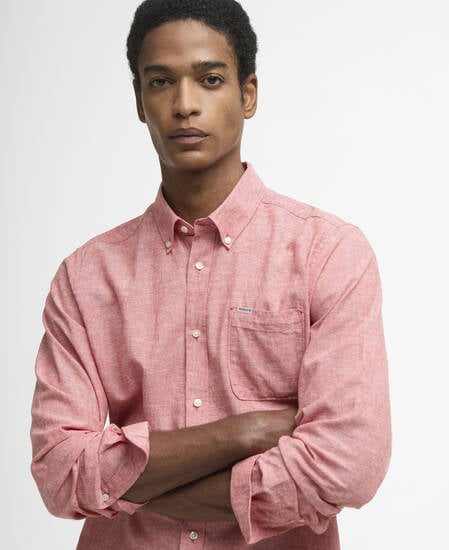 Nelson Tailored Long-Sleeved Shirt Red