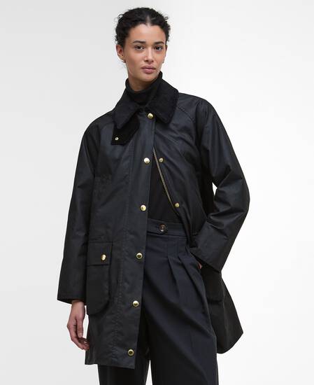 Giacca cerata lunga Beadnell Black/Classic Giacca cerata lunga Beadnell Black/Classic