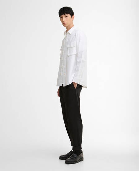 Arnham Oversized Oxford Jungle Shirt White