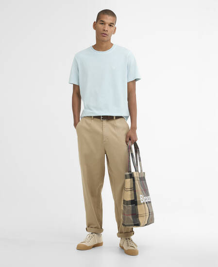 T-Shirt Washed Tartan Washed Sky