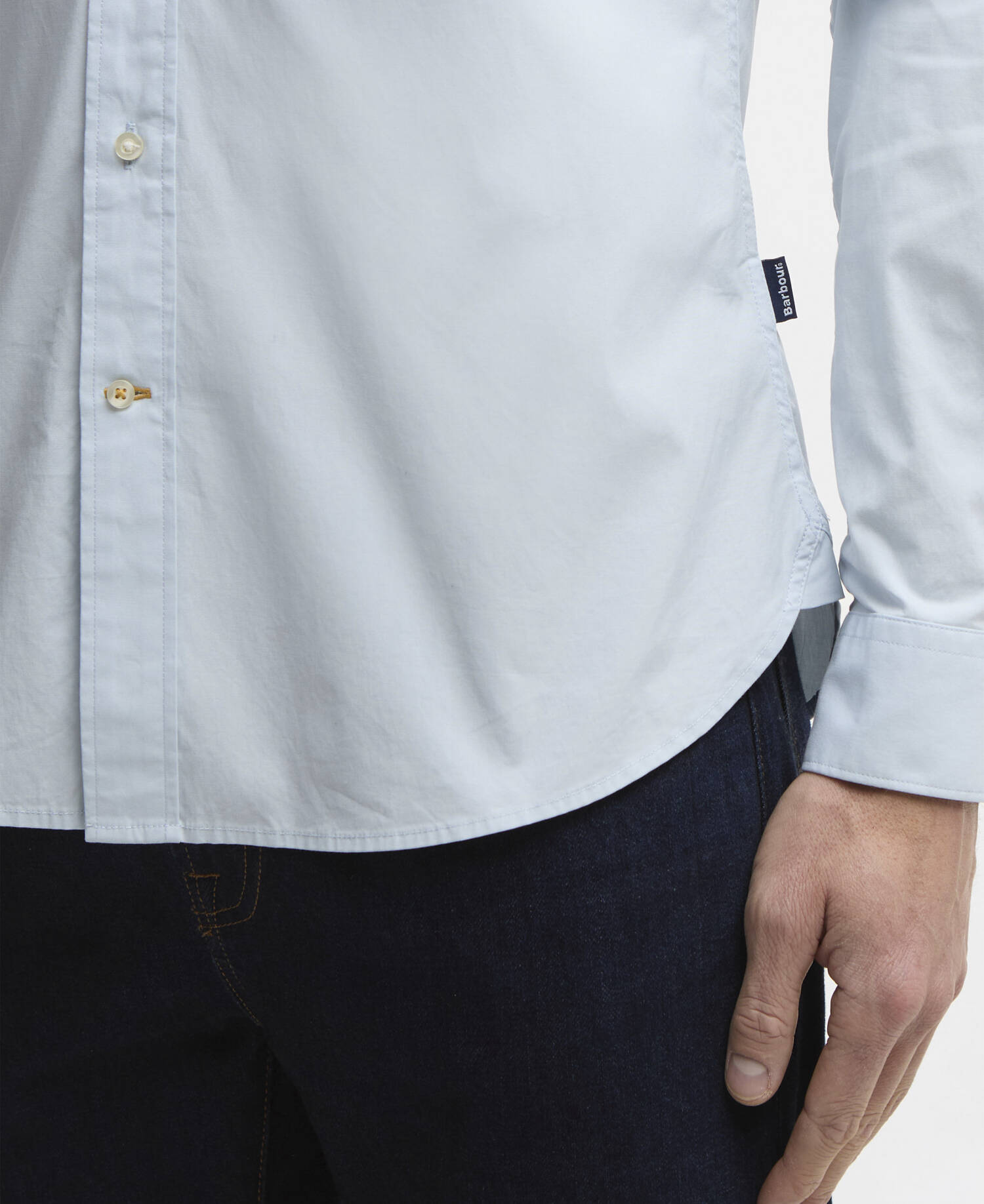 Westcroft Stretch Poplin Tailored Shirt Sky image number 4