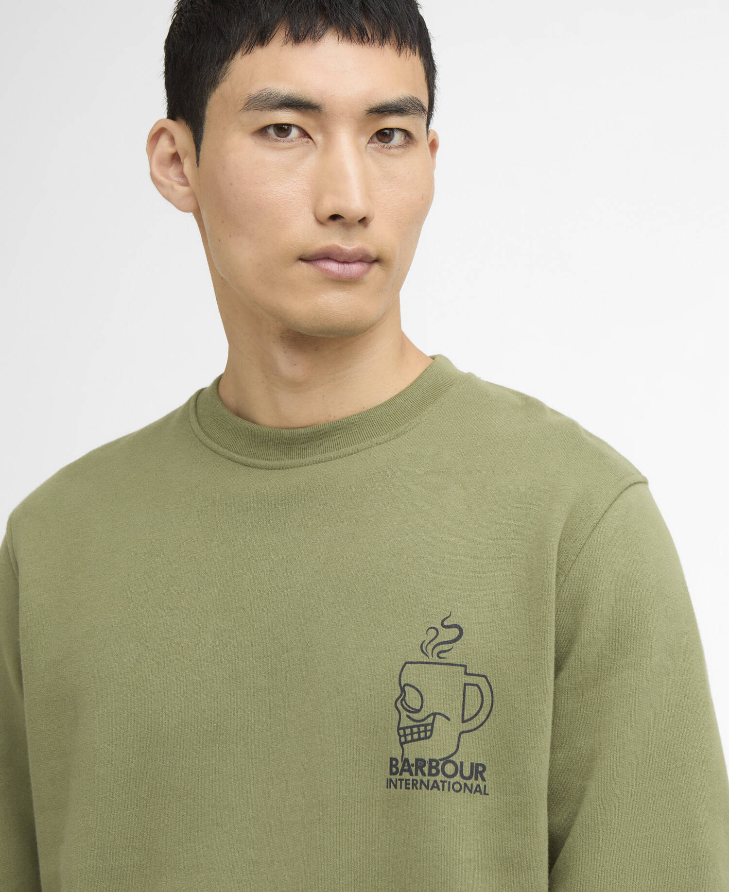 Staithes Graphic Sweatshirt Olvine image number 3