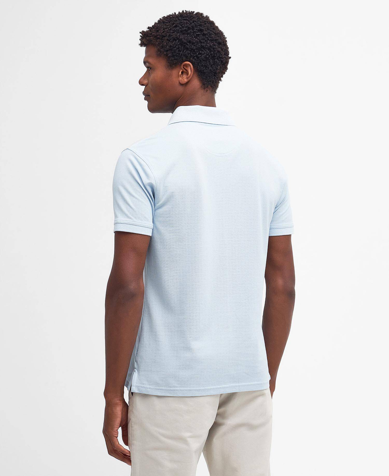 Lightweight Sports Short-Sleeved Polo Shirt Chambray Blue image number 2