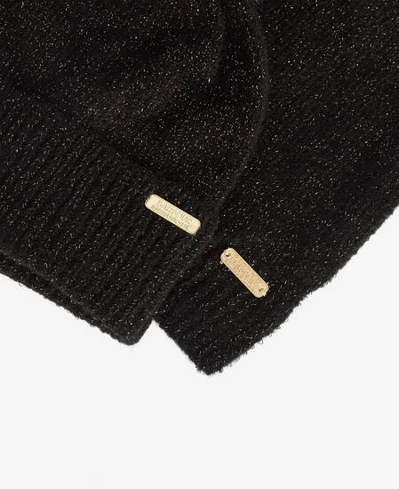 Sparkle Beanie & Scarf Gift Set Classic Black