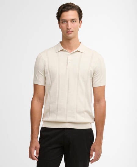 Poloshirt Wellburn Knitted Oatmeal