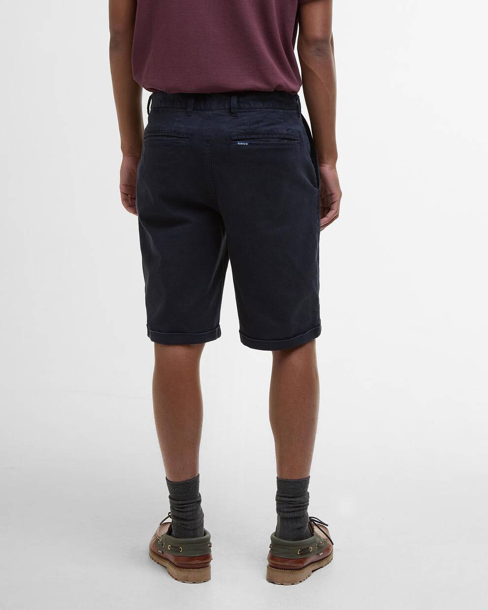 Shorts chino in twill lavato