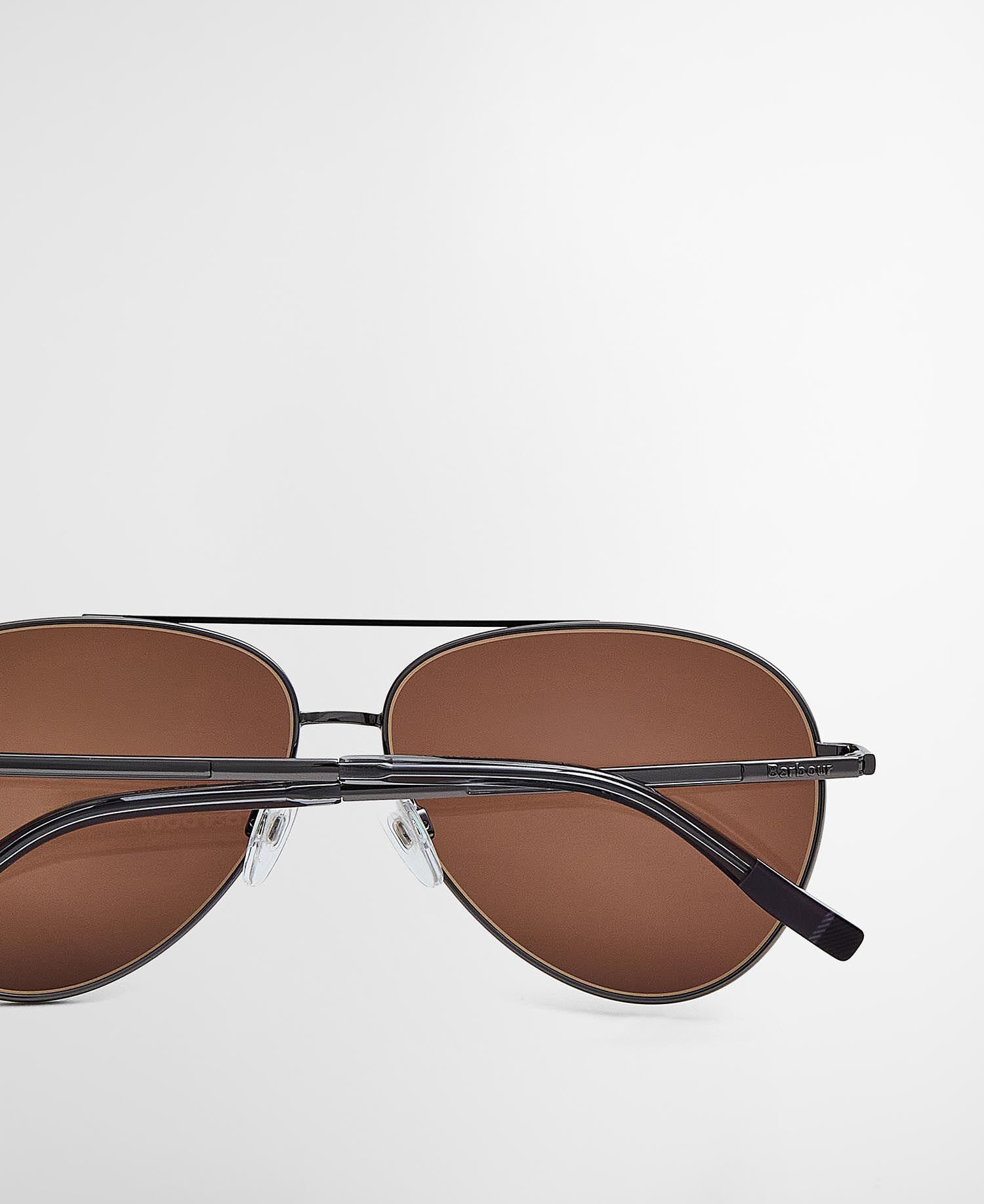 Round Aviator Sunglasses Gun Metal