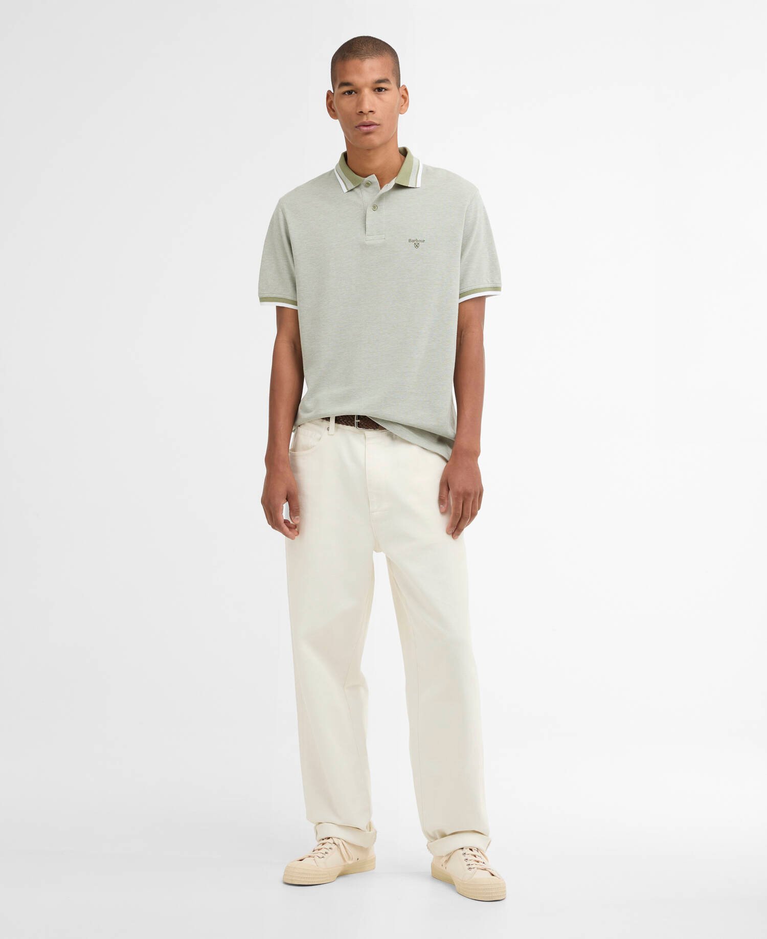 Castleford Tailored Polo Shirt Laurel Green image number 1