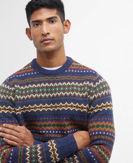 Case Fair Isle Jumper Navy Marl