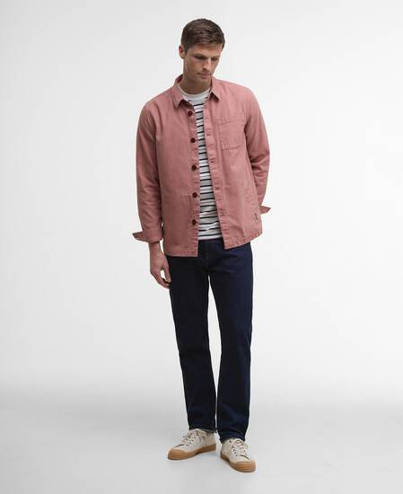 Washed Cotton Overshirt Earth Pink