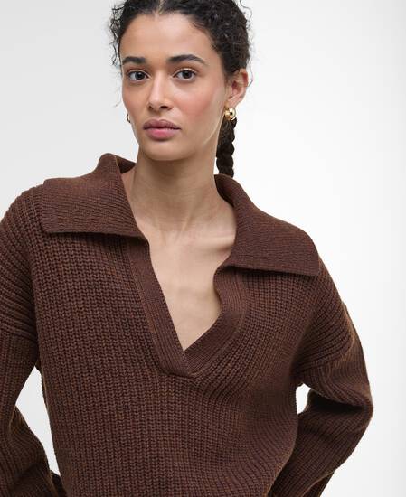 Robyn V-Neck Jumper Vicuna