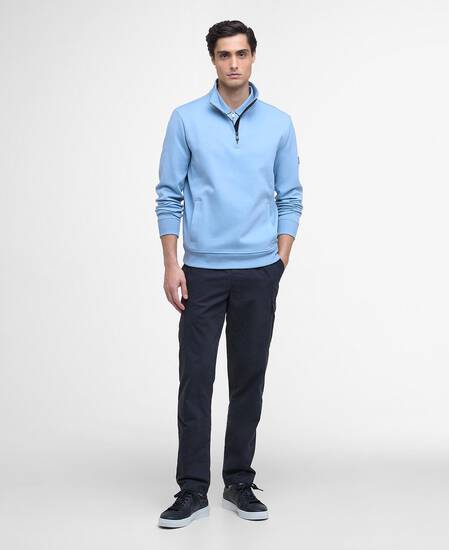 Ilford Interlock Half-Zip Sweatshirt Cool Blue